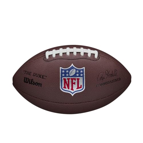 NFL DUKE REPLICA, Balón de fútbol americano Wilson, Cuero compuesto, Tamaño oficial, Marrón, WTF1825XBBRS